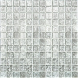 Glasmosaik silber Mosaikfliese Struktur BAD WC Kche WAND MOS68-4SB11