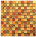 Glasmosaik gold orange Mosaikfliese Struktur Fliesenspiegel Kche Duschwand MOS120-07814
