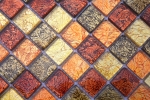 Glasmosaik gold orange Mosaikfliese Struktur Fliesenspiegel Kche Duschwand MOS120-07814