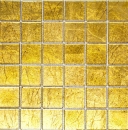 Glasmosaik gold Mosaikfliese Struktur Fliesenspiegel Kche Duschwand MOS120-0786