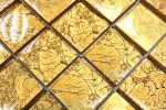 Glasmosaik gold Mosaikfliese Struktur Fliesenspiegel Kche Duschwand MOS120-0786