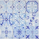 Handmuster Retro Vintage Mosaikfliese Transluzent blau Glasmosaik Crystal MALTA MOS68-Retro-M_m