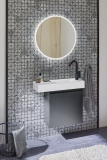 Glasmosaik Retro Vintage Mosaikfliesen Fliesenspiegel weiss grau Kchenwand MOS68-Retro-G