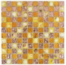 Handmuster Mosaikfliese Transluzent orange Glasmosaik Crystal Muschel orange MOS82B-0708_m