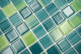 Glasmosaik Mosaikfliesen Strich gelb trkis grn Schwimmbadmosaik Poolmosaik MOS64-0509