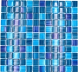Glasmosaik Mosaikfliese Style Ocean blau trkis Kchenrckwand MOS74-0409