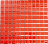Mosaikfliese Glasmosaik rot BAD WC Kche WAND Mosaikmatte MOS60-0904