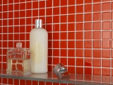 Mosaikfliese Glasmosaik rot BAD WC Kche WAND Mosaikmatte MOS60-0904