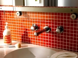 Mosaikfliese Glasmosaik rot BAD WC Kche WAND Mosaikmatte MOS60-0904