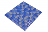 Glasmosaik Mosaikfliesen hellblau mittelblau BAD WC Kche WAND MOS72-0406