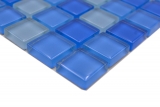 Glasmosaik Mosaikfliesen hellblau mittelblau BAD WC Kche WAND MOS72-0406