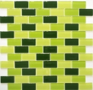 Verbund Mosaikfliesen gelb kiwi grn Brick Glasmosaik BAD WC Kche WAND MOS66-0506