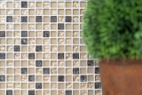 Glasmosaik Mosaikfliese beige Resin matt gefrostet gold ocker Fliesenspiegel Kchenrckwand Badfliese - MOS92-1207