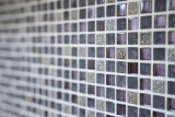 Glasmosaik Mosaikfliese lila Resin Milchglas gefrostet matt BAD WC Kchenfliese - MOS92-1107