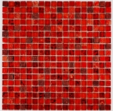 Glasmosaik Mosaikfliese rot Resin dunkelrot BAD WC Kchenfliese WAND Fliesenspiegel - MOS92-0904