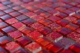 Handmuster Mosaikfliese Transluzent rot Glasmosaik Crystal Resin rot BAD WC Kche WAND MOS92-0904_m