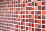 Glasmosaik Mosaikfliese rot Resin dunkelrot BAD WC Kchenfliese WAND Fliesenspiegel - MOS92-0904