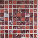 Handmuster Mosaikfliese Fliesenspiegel Transluzent rot Glasmosaik Crystal Resin rot BAD WC Kche WAND MOS82-0906_m