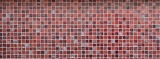 Kunststein Rustikal Mosaikfliese Glasmosaik Resin dunkelrot feuerrot BAD WC Kchenrckwand Fliesenspiegel Wand - MOS82-0906