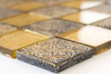 Glasmosaik gold Mosaikfliese Resin Optik Fliesenspiegel Kche Duschwand MOS88-8OP7