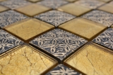 Glasmosaik gold Mosaikfliese Resin Optik Fliesenspiegel Kche Duschwand MOS88-8OP7