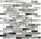 Glasmosaik Stbchen Mosaikfliesen Edelstahl glitzer silber grau anthrazit schwarz MOS87-IL017