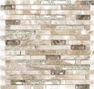 Glasmosaik Naturstein Stbchen Mosaikfliesen bernstein gold creme beige mit Schimmer Wandverkleidung Bad - MOS87-MV748