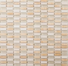 Handmuster Mosaikfliese Fliesenspiegel Transluzent beige Stbchen Glasmosaik Crystal Stein beige MOS87-1412_m