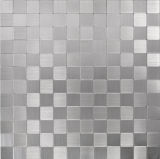 selbstklebende Mosaikfliese ALU silber metall Fliesenspiegel Kchenrckwand MOS200-22M25