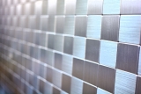 selbstklebende Mosaikfliese ALU silber metall Fliesenspiegel Kchenrckwand MOS200-22M25