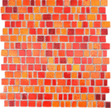 Glasmosaik Mosaikmatte Mosaikbordre orange rot Wand Fliesenspiegel Kche  Bad