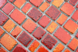 Glasmosaik Mosaikmatte Mosaikbordre orange rot Wand Fliesenspiegel Kche  Bad