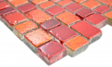 Glasmosaik Mosaikmatte Mosaikbordre orange rot Wand Fliesenspiegel Kche  Bad