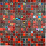 Glasmosaik Mosaikfliesen braun rot irisierend Wand Fliesenspiegel Kche MOS58-0913
