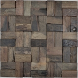 Handmuster Holz Mosaik Parkett boot OLD Wood Holz FSC Mosaikfliese Wand Fliesenspiegel Kche Bad MOS160-25_m