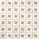 Marmor Mosaik Fliese Rad crema beige pink rose poliert Fliesenspiegel Wandfliese Dusche Wand Boden Kche Wand - MOS88-B17