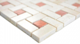 Marmor Mosaik Fliese Rad crema beige pink rose poliert Fliesenspiegel Wandfliese Dusche Wand Boden Kche Wand - MOS88-B17