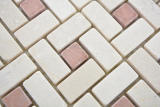 Marmor Mosaik Fliese Rad crema beige pink rose Mosaikmatte Mosaikplatte Fliesenspiegel Wand Kche - MOS88-B27