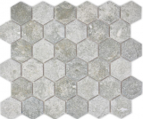 Hexagonale Sechseck Mosaik Fliese Keramik Granit grau mix Mosaikfliese Wand Fliesenspiegel Kche Bad Kchenwand WC - MOS11H-0023