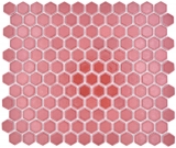 Hexagonale Sechseck Mosaik Fliese Keramik mini Bordeauxrot glnzend Mosaikfliese Wandfliese Fliesenspiegel Kche Bad - MOS11H-0910