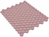 Hexagonale Sechseck Mosaik Fliese Keramik mini klinkerrot R10B Duschtasse Bodenfliese Mosaikfliese Rutschsicher Bad - MOS11H-0900-R10