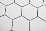 Handmuster Keramik Mosaik Hexagon wei R10B Duschtasse Bodenfliese Mosaikfliese  Kche Bad Boden MOS11H-0111-R10_m