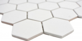 Handmuster Keramik Mosaik Hexagon wei R10B Duschtasse Bodenfliese Mosaikfliese  Kche Bad Boden MOS11H-0111-R10_m