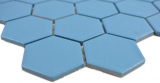 Handmuster Keramik Mosaik Hexagon blaugrn R10B Duschtasse Bodenfliese Mosaikfliese  Kche Bad Boden MOS11H-0451-R10_m