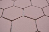 Hexagonale Sechseck Mosaik Fliese Keramik klinkerrot R10B Duschtasse Bodenfliese Mosaikfliese Rutschsicher Wandfliese - MOS11H-0099-R10