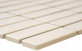 Stbchen Mosaik Fliese Keramik hellbeige unglasiert rutschsicher Duschtasse Bodenfliese Badfliese - MOS24B-1211-R10