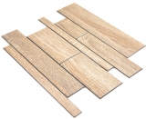 Selbstklebende Wandverkleidung Holzoptik DIY Kchenrckwand Fliesenspiegel MOS200-57WGS