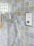 Handmuster Retro Vintage Mosaik Fliese Keramik wei blau orange grau MOS22B-1404_m