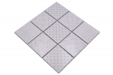 Handmuster Retro Vintage Mosaik Fliese Keramik wei Geo White MOS22B-1401_m