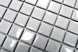 Handmuster Mosaikfliese Keramik WEISS GLNZEND Wand Fliesenspiegel Kche Dusche MOS18-0102_m